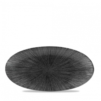 CHURCHILL Agano Chefs Oval Plate 29,9x15 cm Black