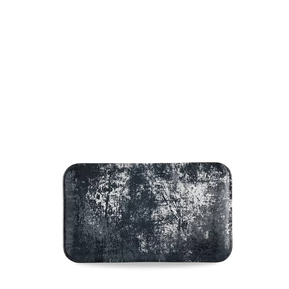 DUDSON Urban Lamp Black Organic Rectangular Plate 27 x 16 cm, BLACK