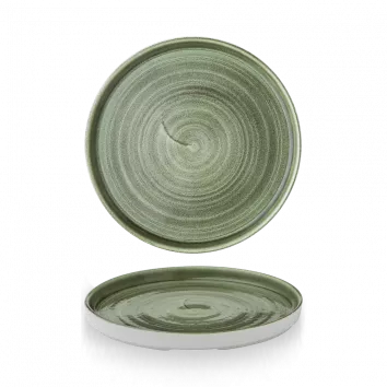 CHURCHILL Stonecast Chefs Walled Plate Ø 21cm Burnished Green