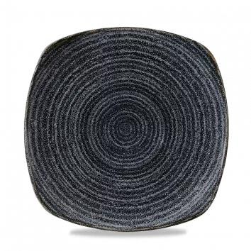 CHURCHILL Homespun Square Plate Ø 21,5 cm Charcoal Black