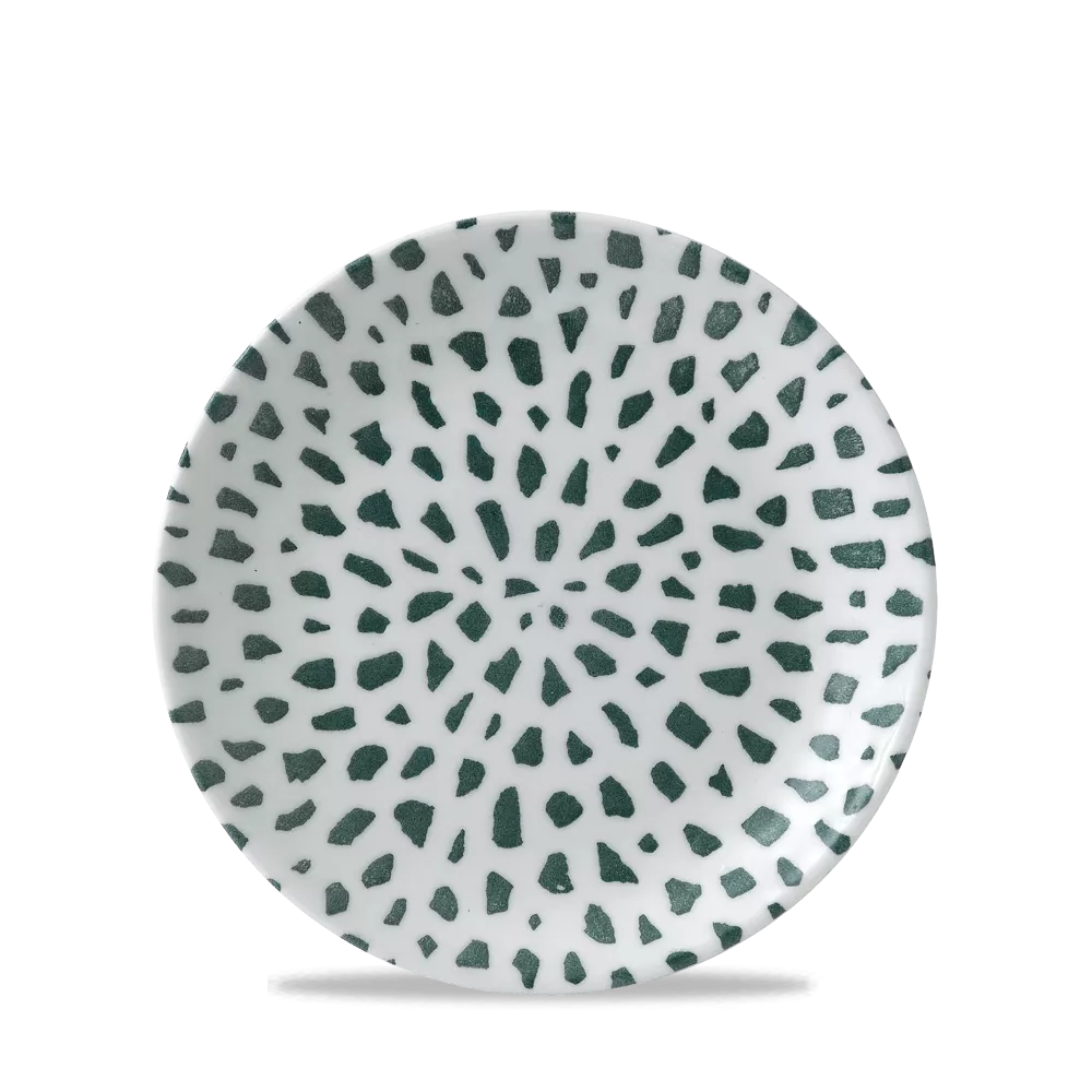 DUDSON Terrazzo Green Coupe Plate Ø 16,5 cm, GREEN